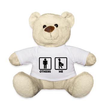 Figurine de bâton de batteur - Nounours - blanc - Devant