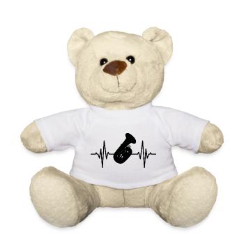 Tuba EKG Herzlinie - Teddy - Weiß - Vorne