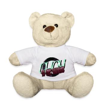 christmas vacation quote dino beard under the tree - Teddy Bear - white - Front