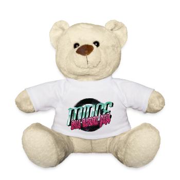Dino Bike Moon Geek Birthday Funny Quote Bday - Teddy Bear - white - Front
