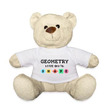 Geometrie hält dich in Form, geometrische Formen - Teddy - Weiß - Vorne