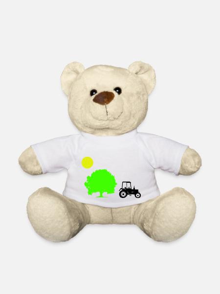 tracteur - Nounours - blanc