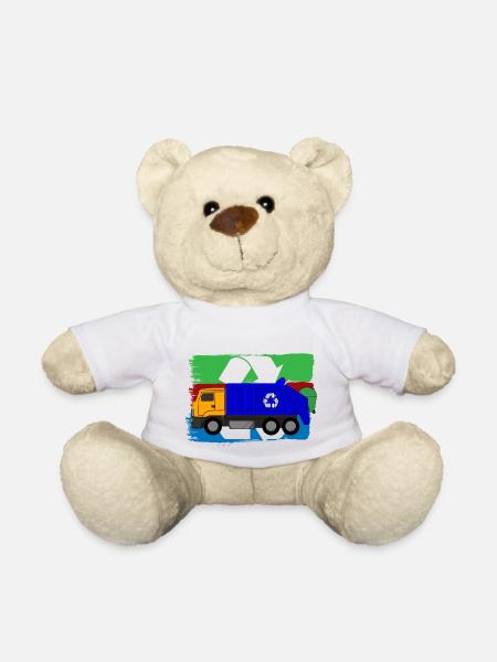 Müllwagen Liebe Müllabfuhr Kind Junge I Geschenk - Teddy - Weiß