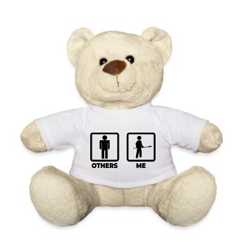 Funny Baker Caricature - Teddy Bear - white - Front