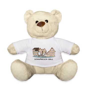 Schwäbisch Hall, Süddeutschland, Zeichnung - Teddy - Weiß - Vorne