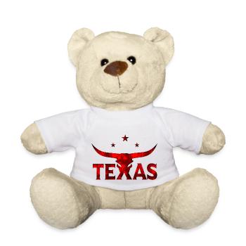 Texas USA Amerika Reisen United Symbol Houston - Teddy - Weiß - Vorne