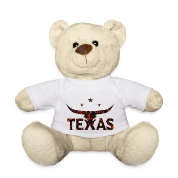 Texas USA Amerika Reisen United Symbol Houston - Teddy - Weiß - Vorne