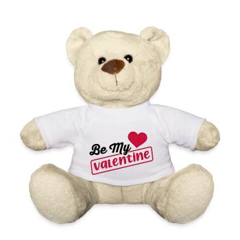 Love me Valentine Happy Valentines Valentines - Teddy Bear - white - Front