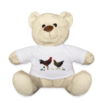 Hahn und Huhn - Teddy - Weiß - Vorne