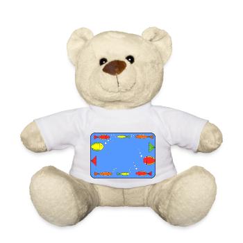 Fische im Rahmen - Teddy - Weiß - Vorne
