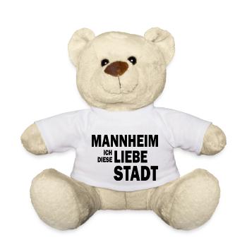 Mannheim Monnem Mannheimat - Teddy - Weiß - Vorne