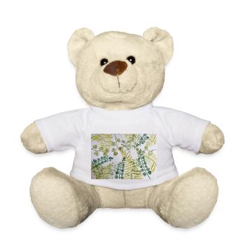 Foliage Pattern - Teddy Bear - white - Front