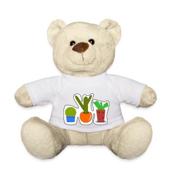 Sticker Kakteen - Teddy - Weiß - Vorne