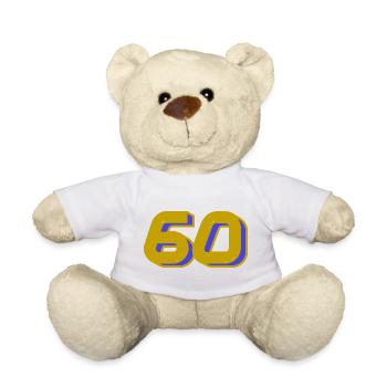 60. 60 JAHRE. 60. JAHRESTAG. 60. GEBURTSTAG. - Teddy - Weiß - Vorne