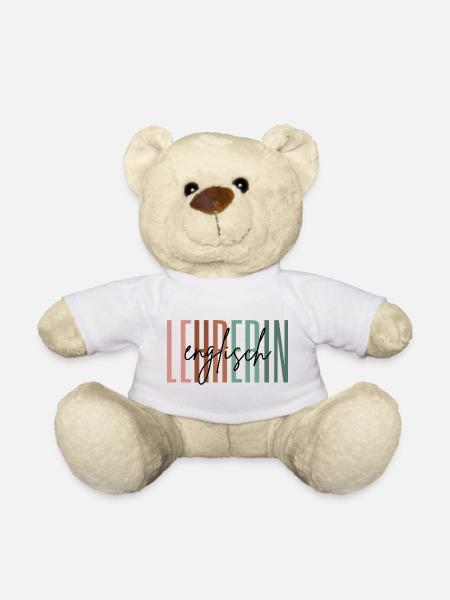 Lehrerin Englisch Englischlehrerin Schule Geschenk - Teddy - Weiß