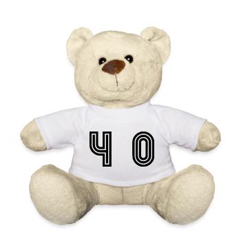 40. 40 YEARS. 40th ANNIVERSARY. 40 YEARS ANNIVERSARY. - Teddy Bear - white - Front