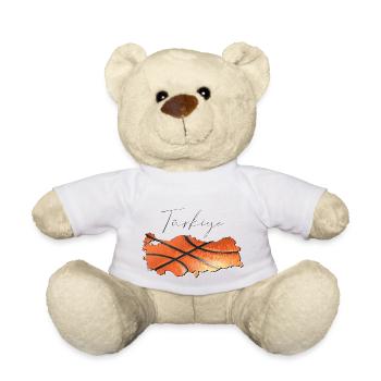 Turkey Türkiye Map Framed Basketball TR - Teddy Bear - white - Front