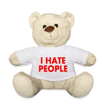 I hate people - Teddy - Weiß - Vorne