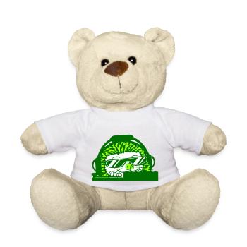 Lustiger Cooler DJ Igel Mischpult Party Musik Spaß - Teddy - Weiß - Vorne