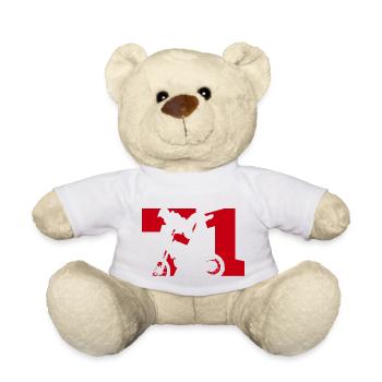 Moto 71 biker - Teddy Bear - white - Front
