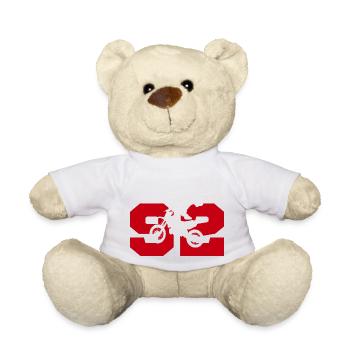 Moto 92 biker - Teddy Bear - white - Front