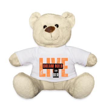 Dream Bold, Live Louder T-Shirt - Teddy - Weiß - Vorne