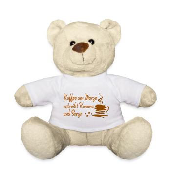 Le café du matin conduit Kumma et Sorgn - Nounours - blanc - Devant