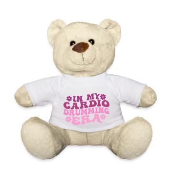In meiner Cardio-Drumming-Ära | Stolzes Cardio-Trommeln - Teddy - Weiß - Vorne