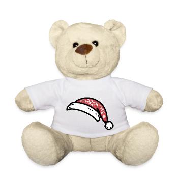 Weihnachtsmütze - Teddy - Weiß - Vorne