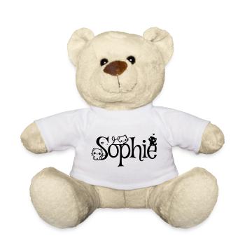 Sophie Name First Name Kitten Name - Teddy Bear - white - Front