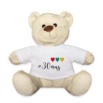 30. 30 YEARS. 30th ANNIVERSARY. 30 YEARS ANNIVERSARY. - Teddy Bear - white - Front