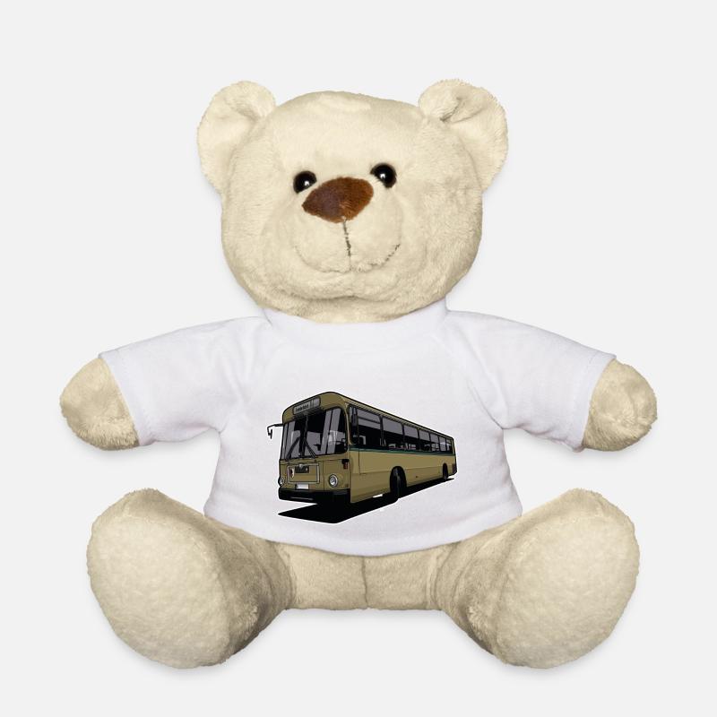 Oldtimer Bus // Illustration - Teddy - Weiß