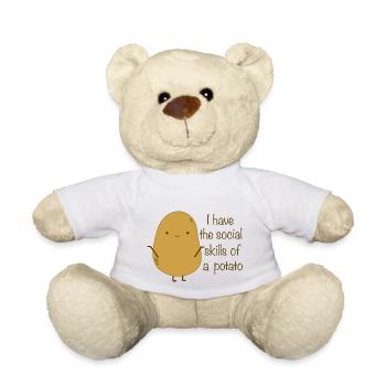 Soziale Kompetenz lustiges Zitat sarkastische Kartoffel - Teddy - Weiß - Vorne