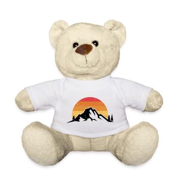 Sunset Ridge Silhouette - Teddy Bear - white - Front
