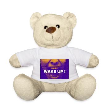 Nachricht - Aufwachen - Teddy - Weiß - Vorne