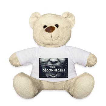 Message - Disconnect! - Teddy Bear - white - Front