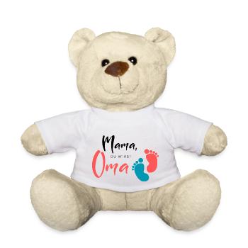 Mom, you're going to be a grandma - Teddy Bear - white - Front
