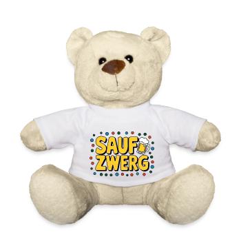 Saufzwerg - Party Carnival Carnival - Teddy Bear - white - Front