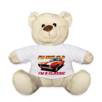 Je ne suis pas vieux, je suis un classique (voiture) - Nounours - blanc - Devant