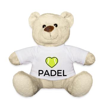 Padel - Heart T Shirt - Teddy Bear - white - Front