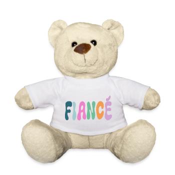 Fiance Pastel Lettering - Teddy Bear - white - Front