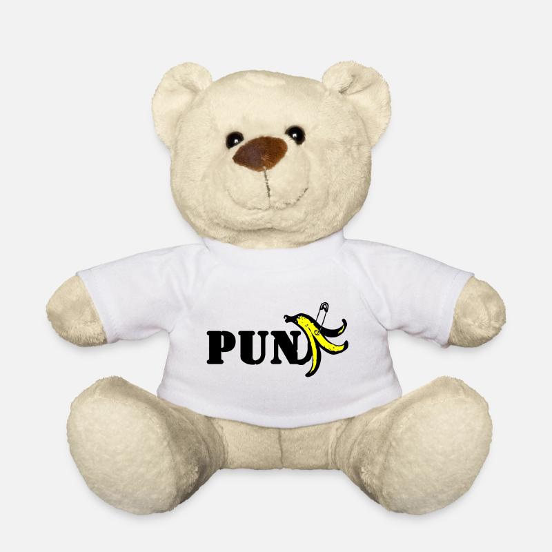 Punk Banana The Monkey Dance - Teddy Bear - white