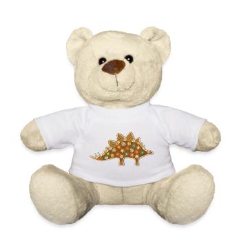 Süßer Lebkuchen Stegosaurus Weihnachten Deko Kids - Teddy - Weiß - Vorne