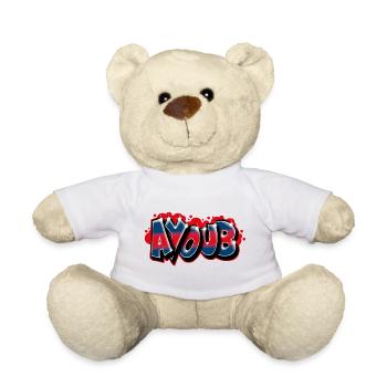 Graffiti Vorname AYOUB - Teddy - Weiß - Vorne