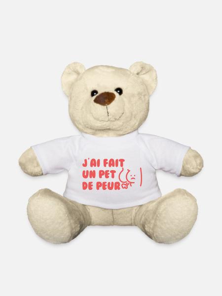 J’ai fait un pet de peur — Slogan humoristique - Nounours - blanc