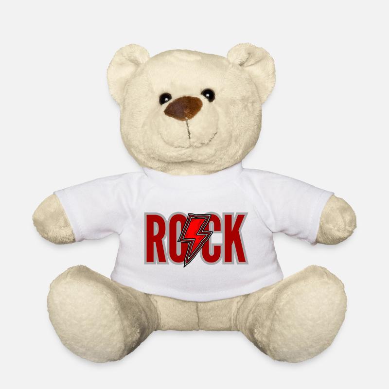 ROCK Logo Rouge  - Nounours - blanc