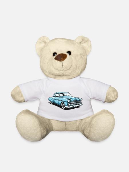 Nostalgisches Retro-Auto Design - Teddy - Weiß