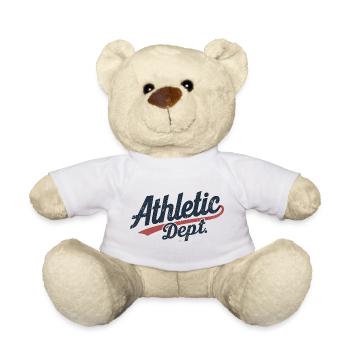 Vintage College Athletic Dept. T-Shirt - Teddy - Weiß - Vorne