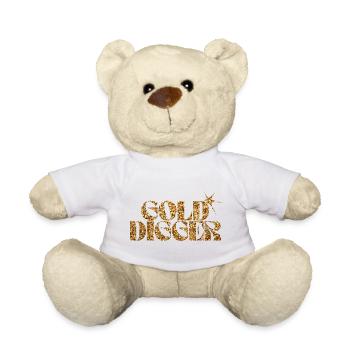 Texte pailleté Gold Digger - Nounours - blanc - Devant