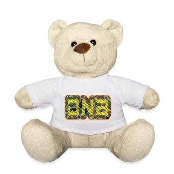 DNB Camo Glyphs Neon - Teddy Bear - white - Front